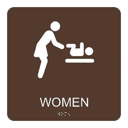 Nmc Womens Restroom Braille Ada Sign, ADA29BR ADA29BR